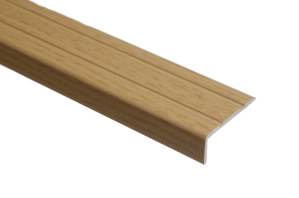 Trojan Self Adhesive Floor Angle Trim Aluminium - Natural Oak